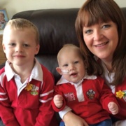 Zachary Bowen, with brother Harrison and mum Sarah