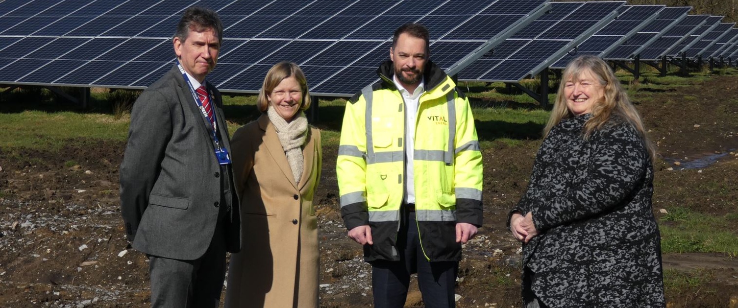 VIPs at solar farm