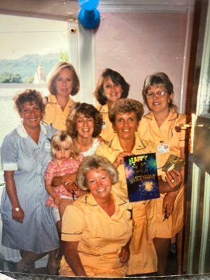 Image shows women in old nursing costumes