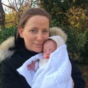 Olivia with her mother after leaving hospital