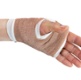 A picture of a bandaged hand