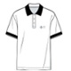 Image shows a white physiotherapist polo shirt.