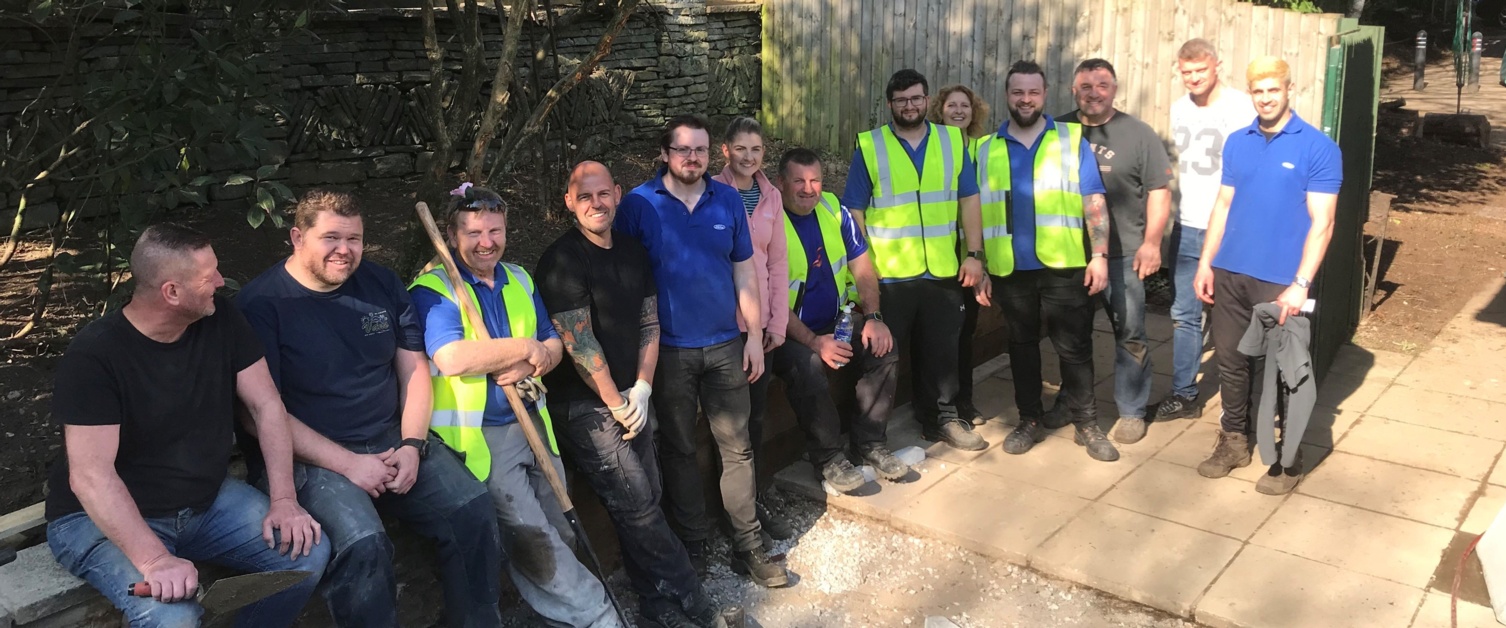 The Ford Bridgend engine plant workers who revamped the garden.