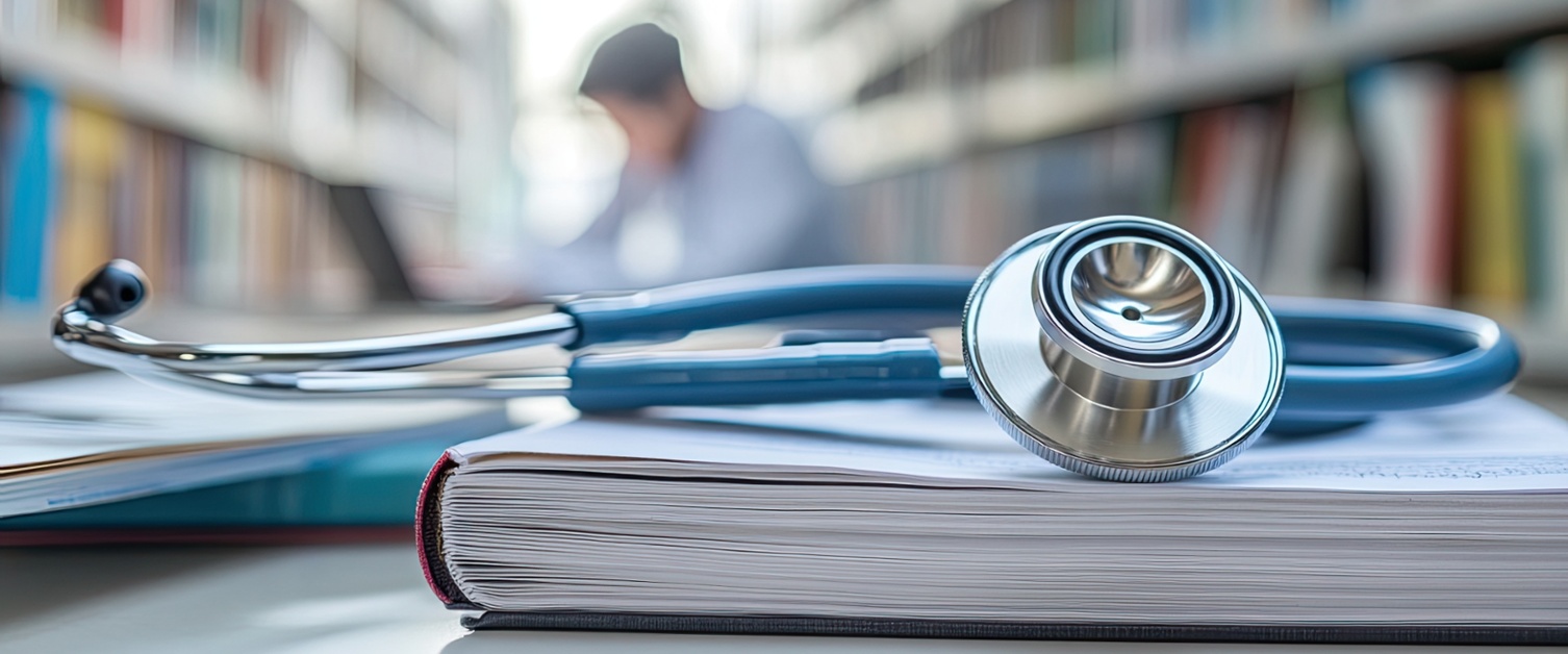 A picture of a medical library