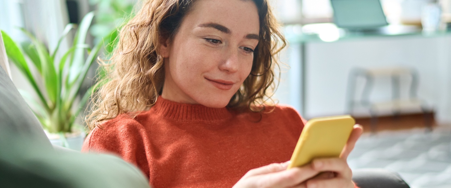 A woman on a smartphone