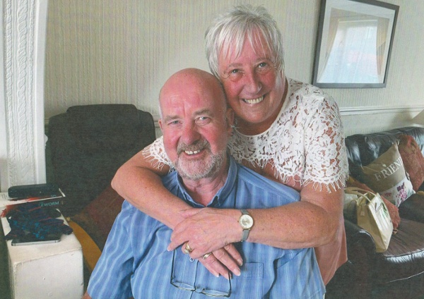 Image shows Dave and Marilyn Bostock at home