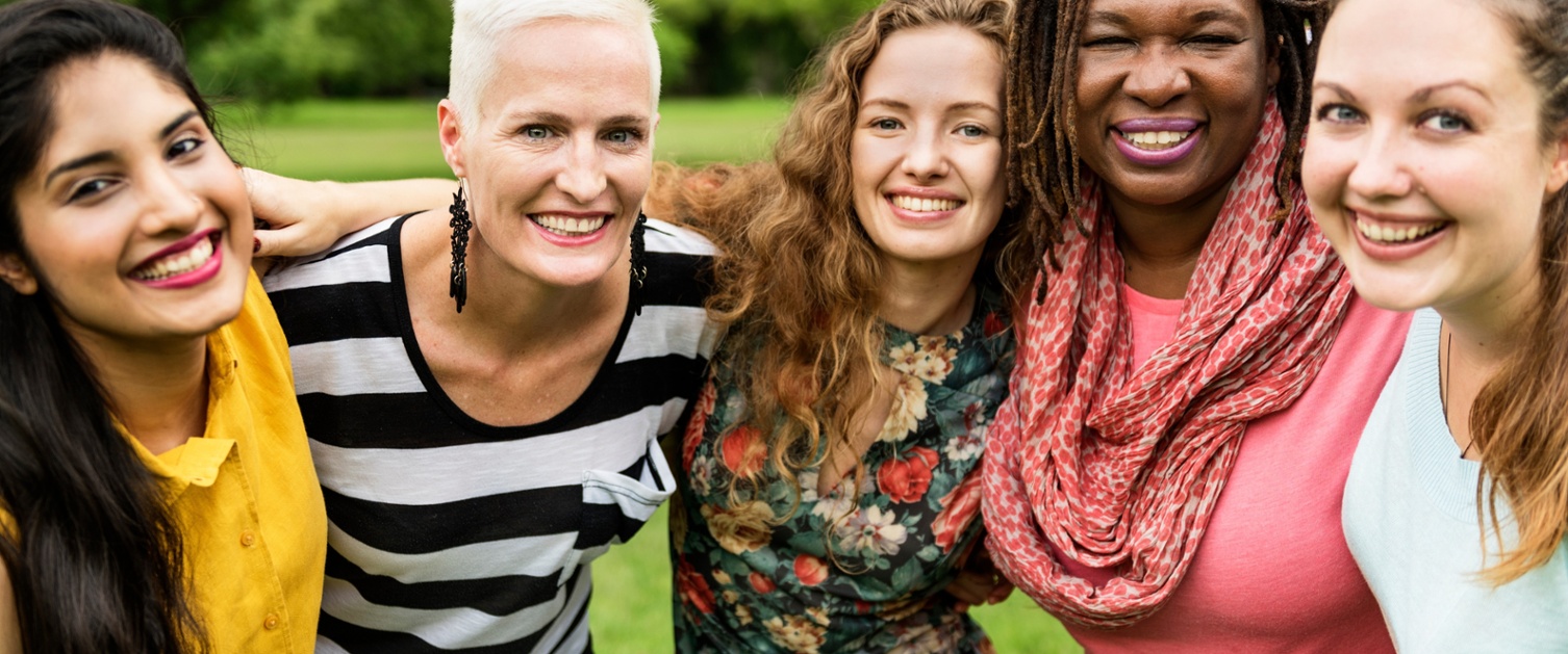 a picture of smiling women
