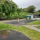 Image shows a disused play area