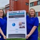 Respiratory nurses Joanne and Rachel with their poster