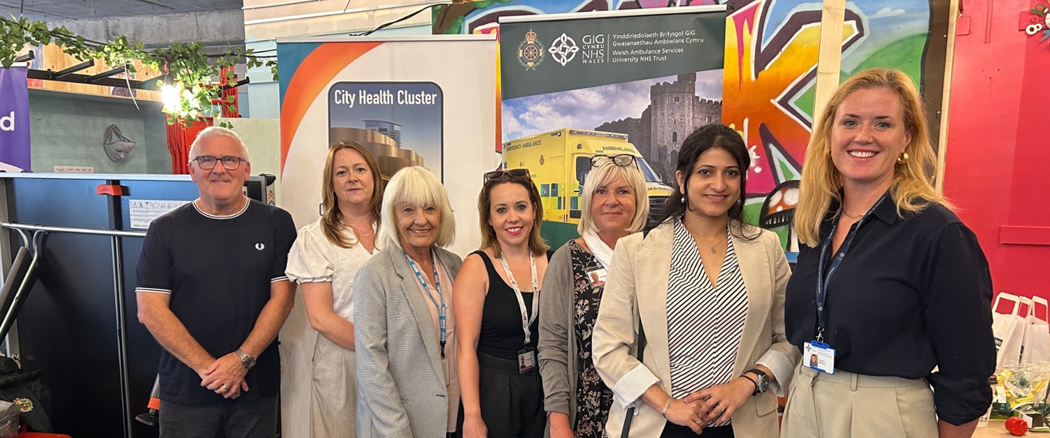 Members of staff from the clusters stood together