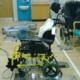 A wheelchair being tested for stability