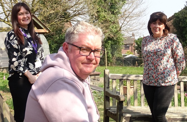 Richard Rees outdoors with Jo Humphreys and Suzanna Charles