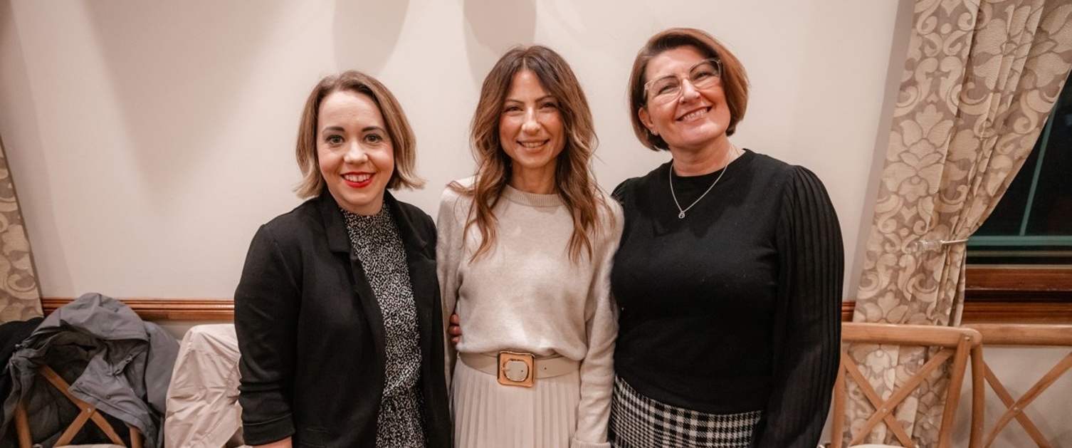 Amy, Carys and Lynne stood together