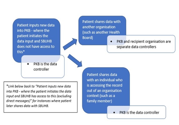 Pathway four of data input or shared with SBUHB by the patient