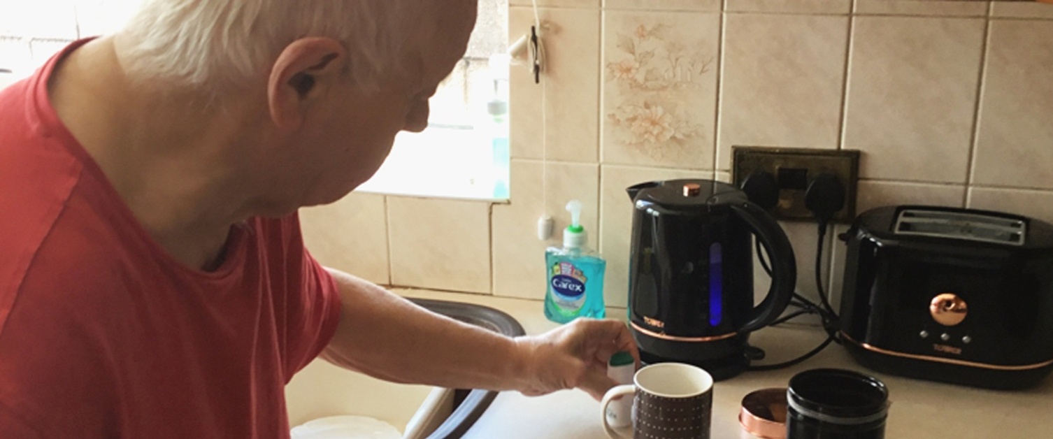 Steve Beer makes a cup of tea