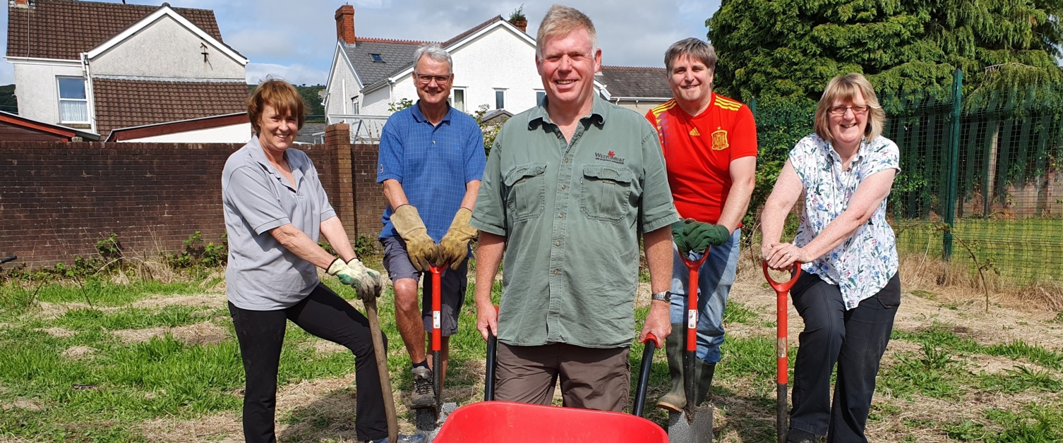 Members of the Clydach Community Garden