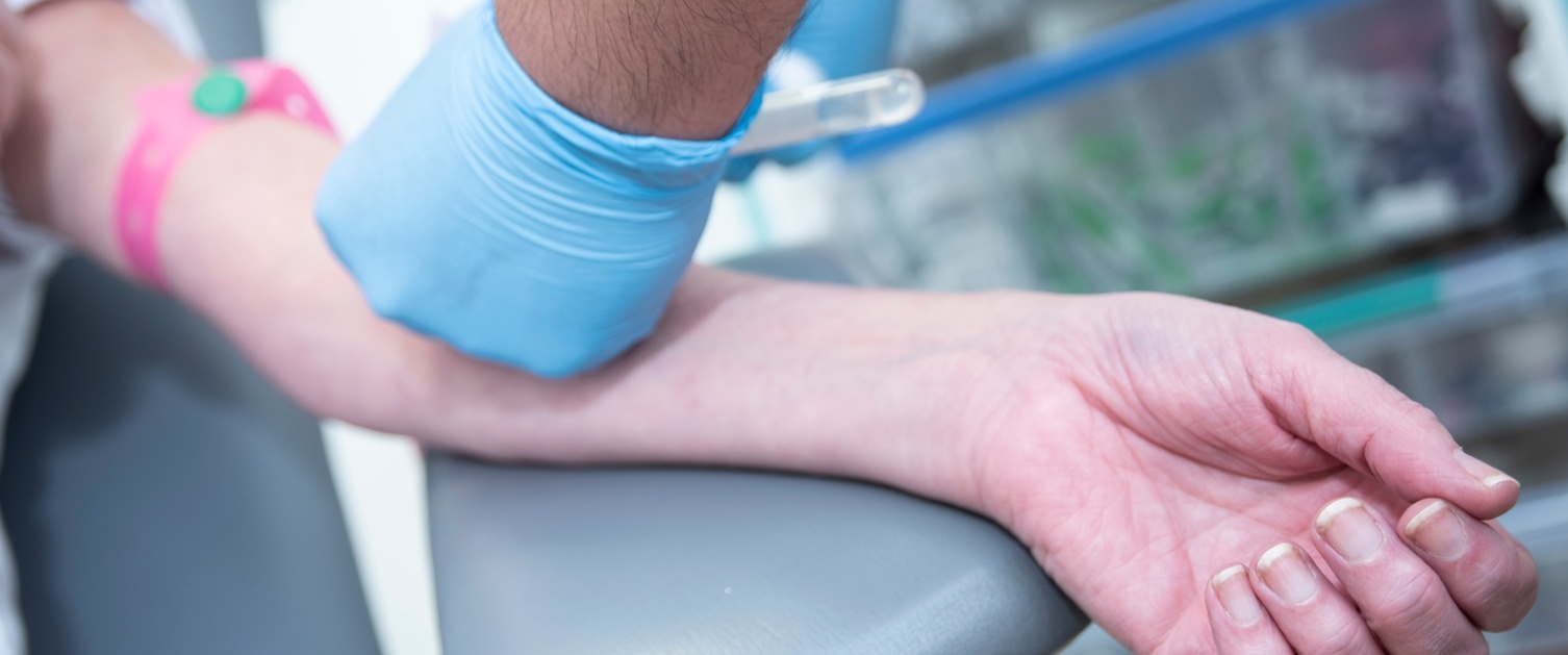 Blood being drawn from a patient