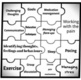 An image of a digital jigsaw with words relating to pain management in each piece
