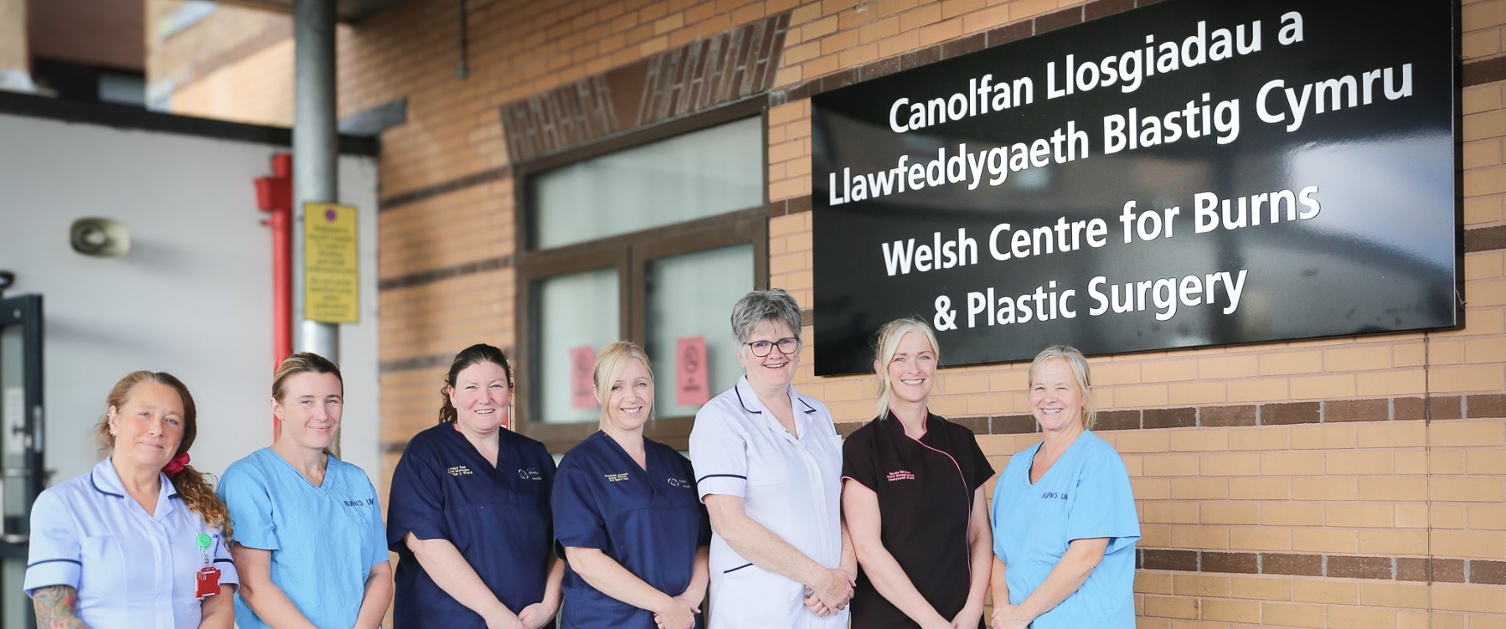 Members of staff stood outside the centre