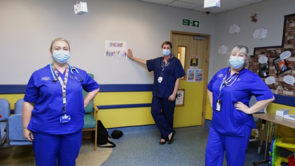 Two nurses and a doctor in the new unit