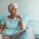 A picture of a worried woman