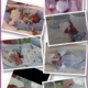 A collage of photos of a neonatal patient