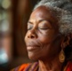 A picture of a woman being mindful
