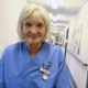 Hazel Eastman in nurse uniform in Gorseinon Hospital