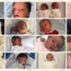 Image shows sixteen pictures of new born babies.