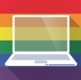 Rainbow Image with a Laptop Icon