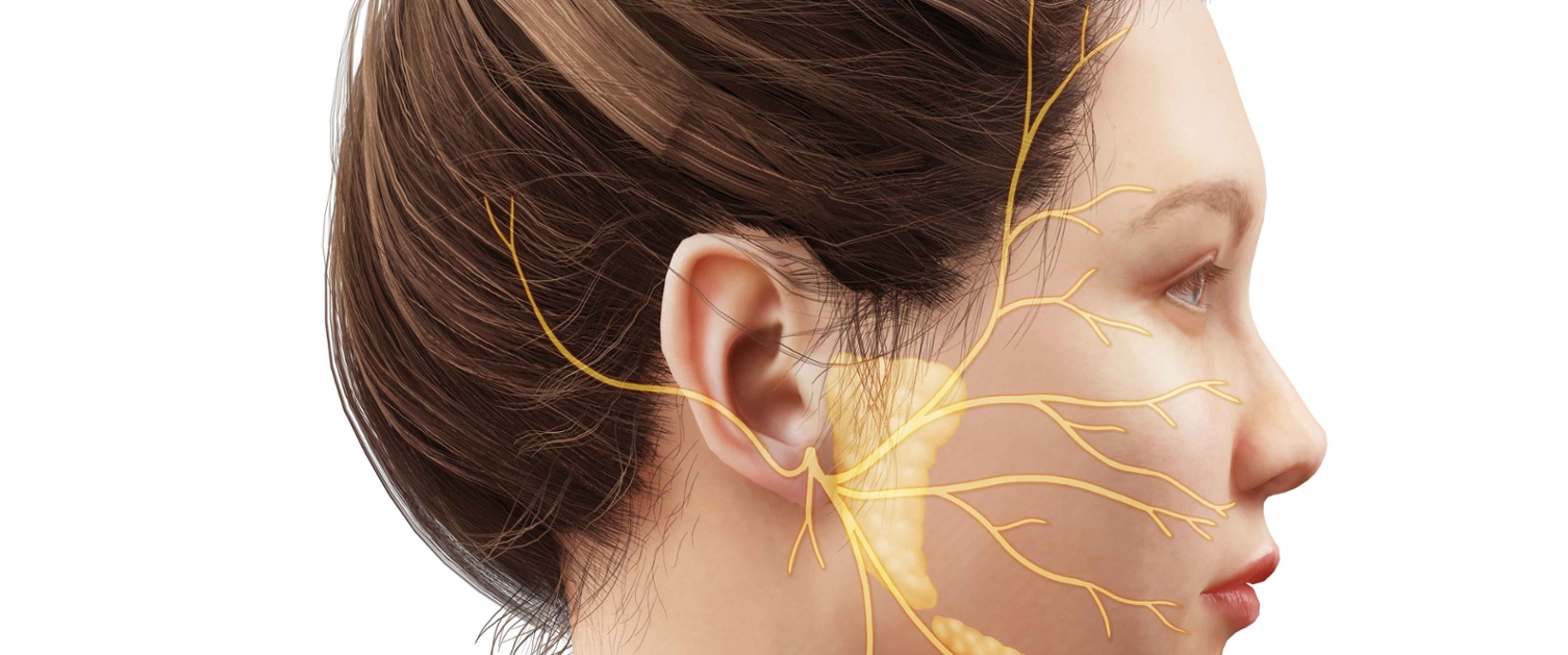 Image shows side view of woman