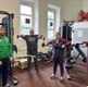 The group lifting weights with instructor Leigh