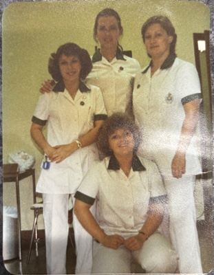 Angela when she was a dental nurse in Saudi Arabia