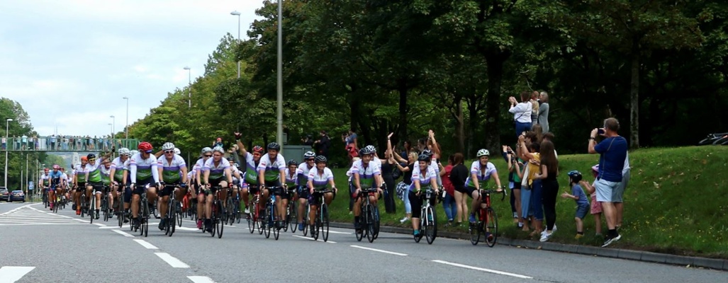 Cyclists taking part in Jiffy