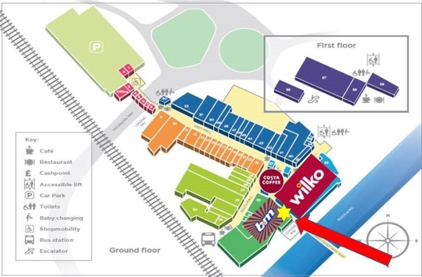 Map of Aberafan Shopping Centre