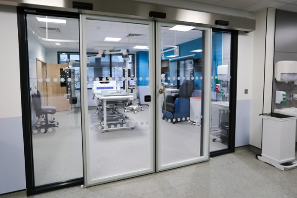 A general view into a brand new hospital room