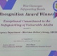 Photo of safeguarding award