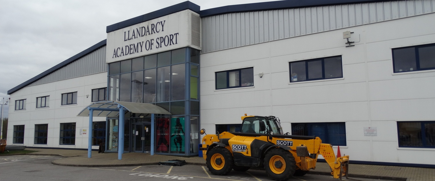 Plant ready outside the Llandarcy academy of sport