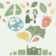 Image is a graphic showing icons related to sustainability