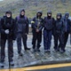 Staff stood at the base of Snowdon