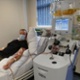 Gareth Perkins receiving the plasma exchange treatment