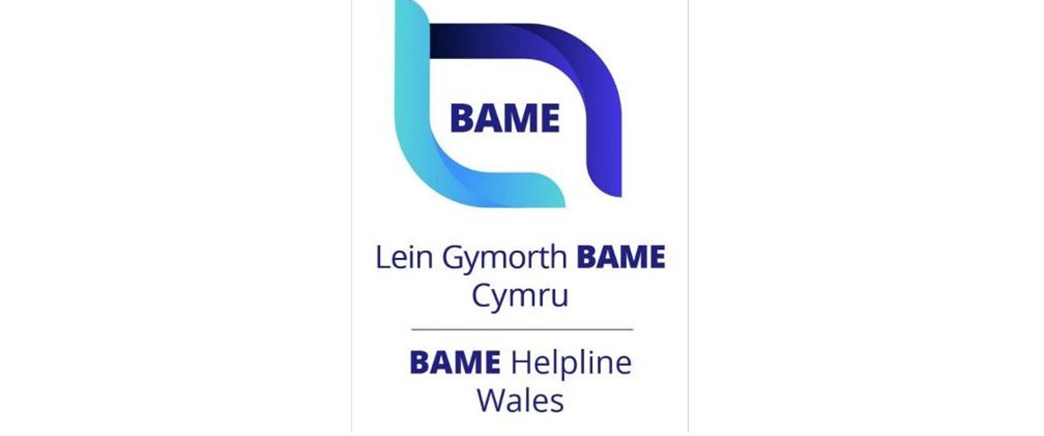 The logo for BAME Helpline Wales