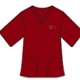 Image shows a red uniform for domestic staff.