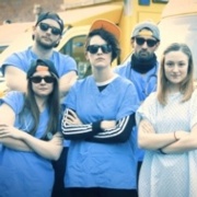 Cara Thomas aka Lil C with her fellow medical students
