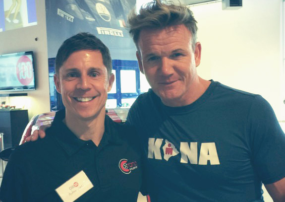 Image shows Andrew Jones and Gordon Ramsay.