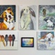 Image shows a gallery of paintings of animals and birds.