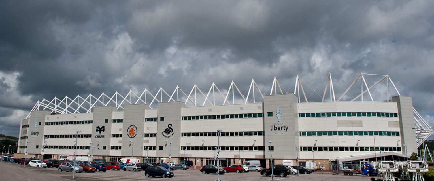 The exterior of the Liberty Stadium.