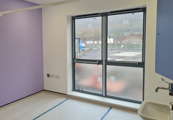An image of a clinical room under construction