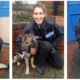 A picture of the trainee dog handlers and their dogs