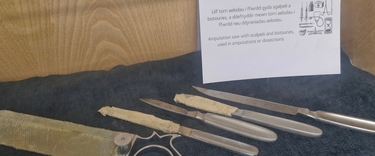 Amputation saw and knives